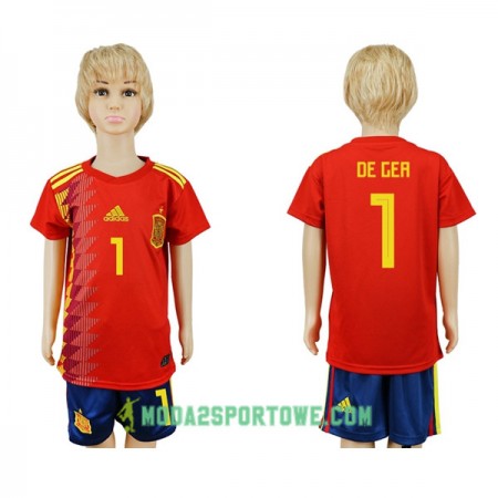 Koszulka Hiszpania De Gea 1 Dziecięcy Mistrzostwa Świata 2018 Domowe Stroje Piłkarskie